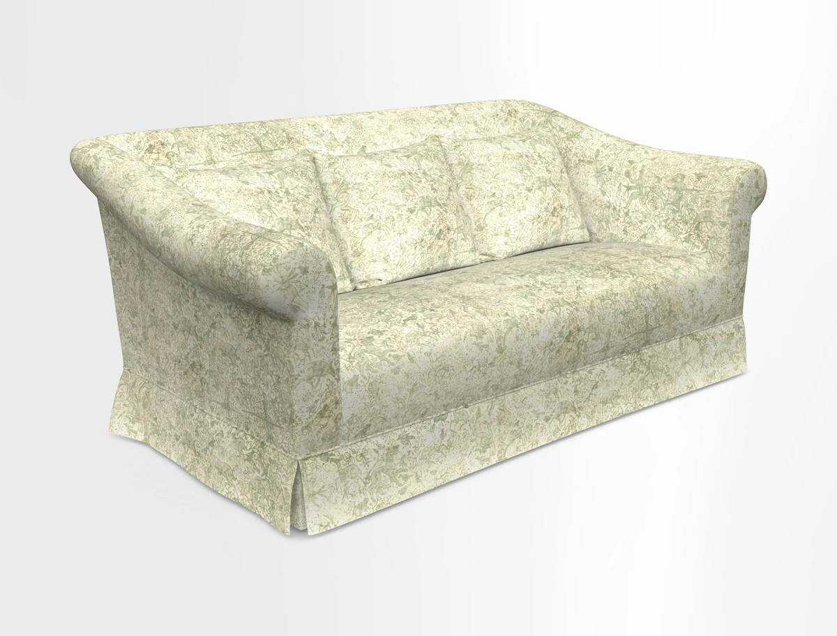 Turnberry 3 seater sofa in Contour Lines Berry with scatters in Frond Stripe Small Berry