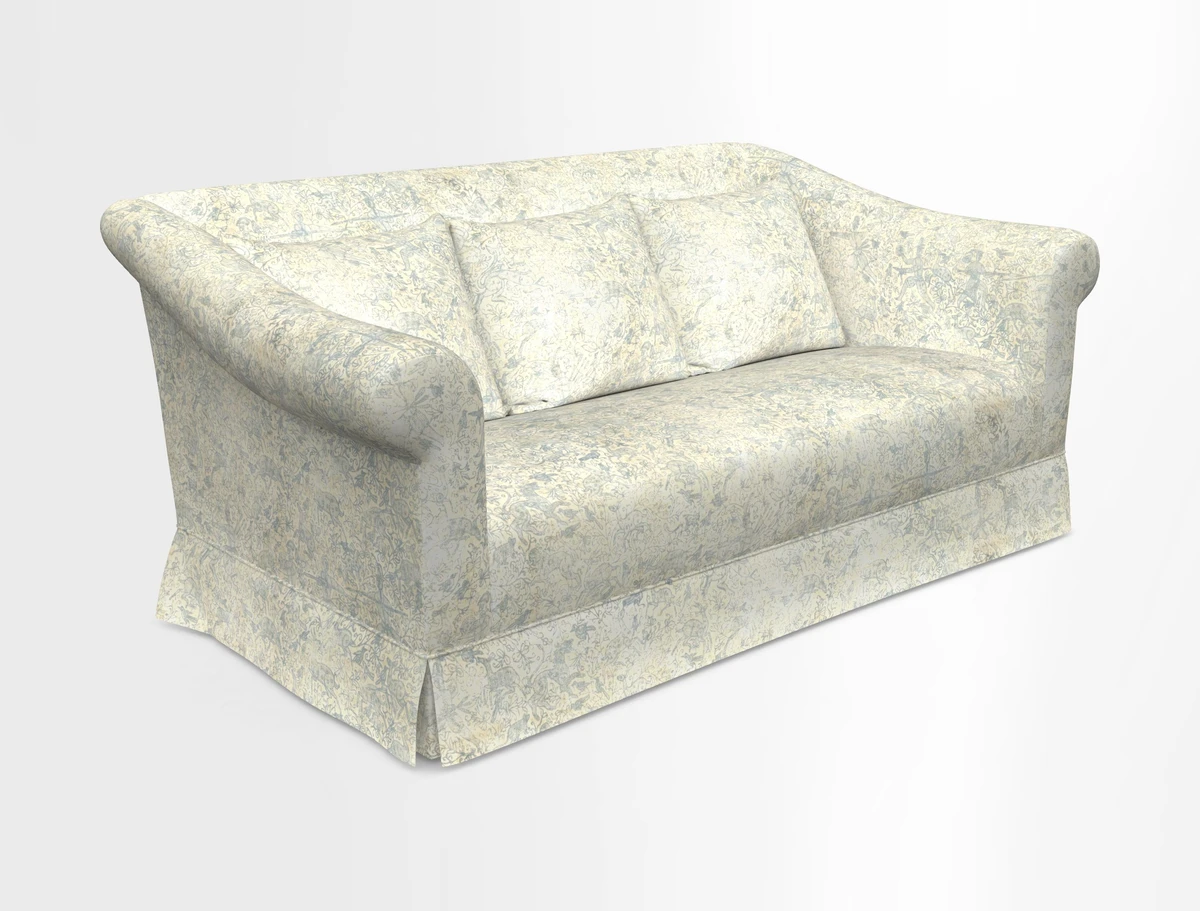 Turnberry 3 seater sofa in Contour Lines Berry with scatters in Frond Stripe Small Berry