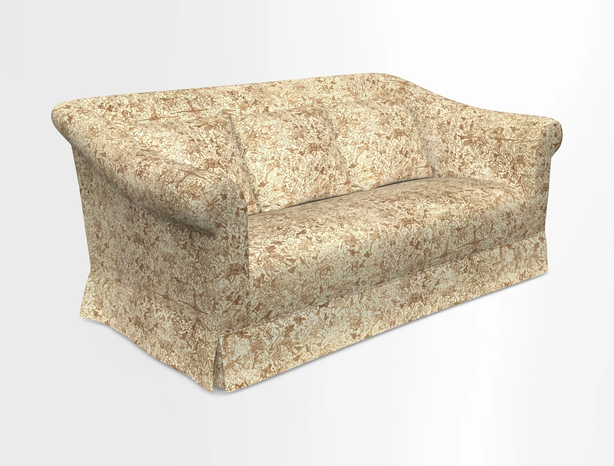 Turnberry 3 seater sofa in Contour Lines Berry with scatters in Frond Stripe Small Berry