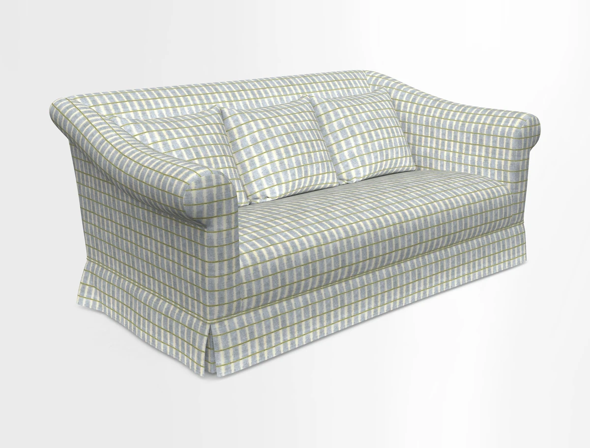 Turnberry 3 seater sofa in Contour Lines Berry with scatters in Frond Stripe Small Berry
