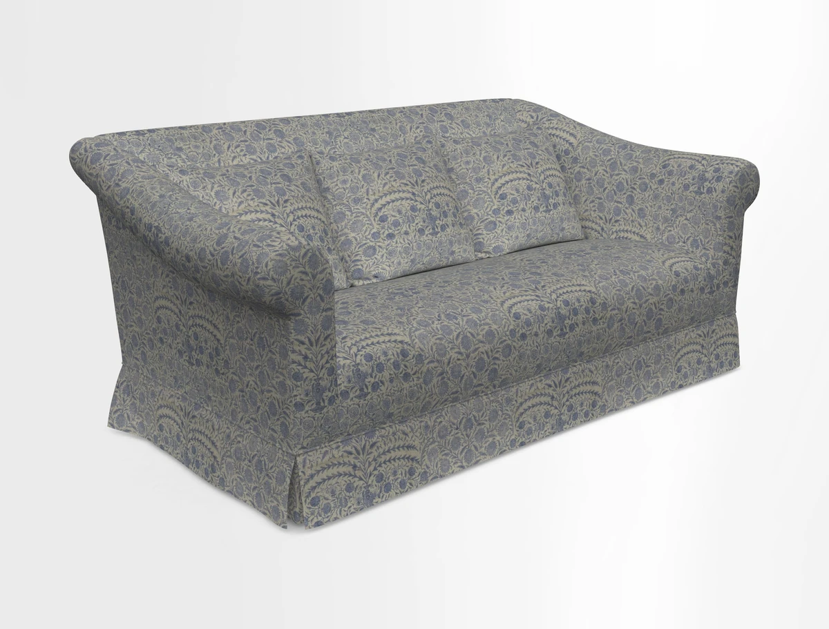 Turnberry 3 seater sofa in Contour Lines Berry with scatters in Frond Stripe Small Berry