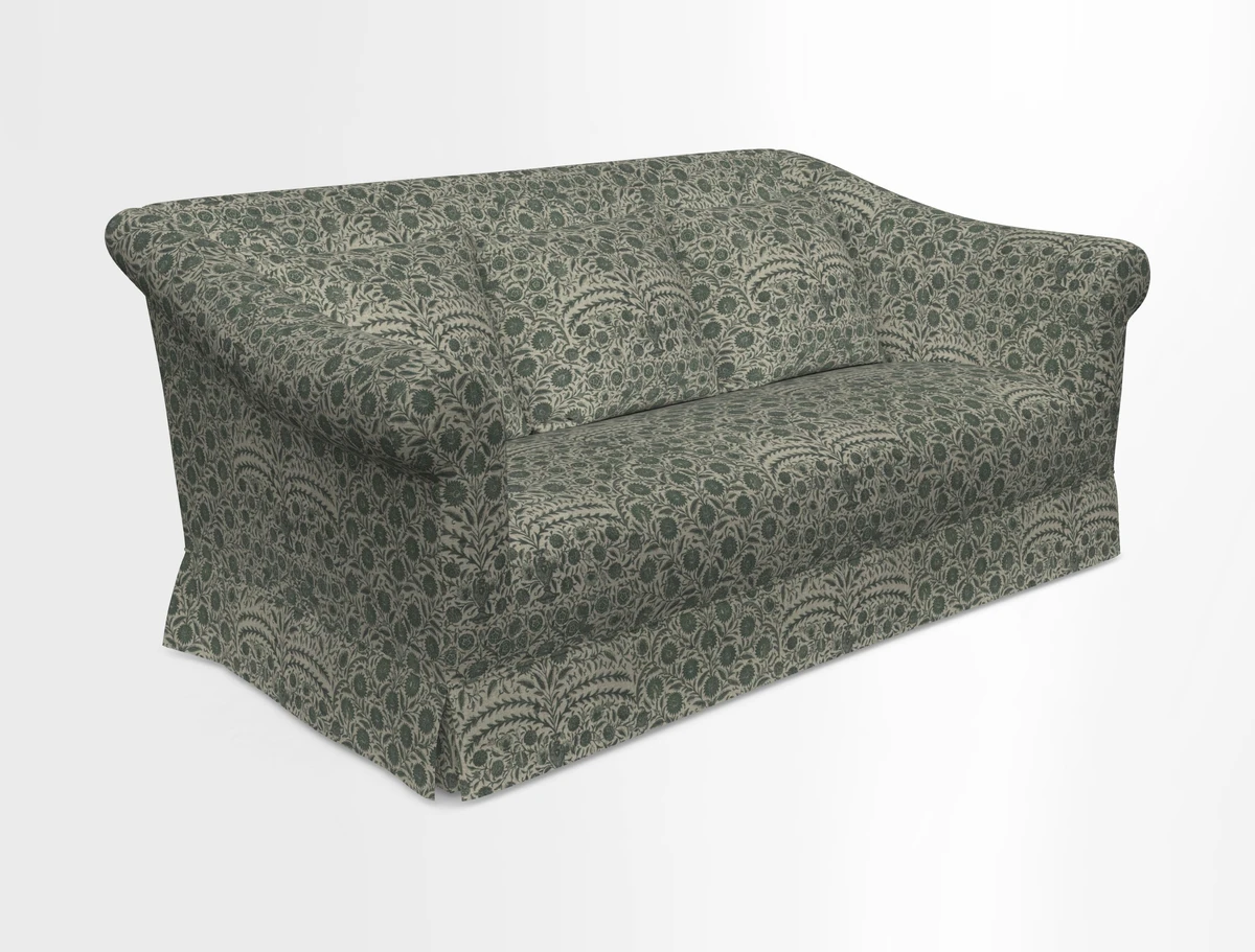 Turnberry 3 seater sofa in Contour Lines Berry with scatters in Frond Stripe Small Berry
