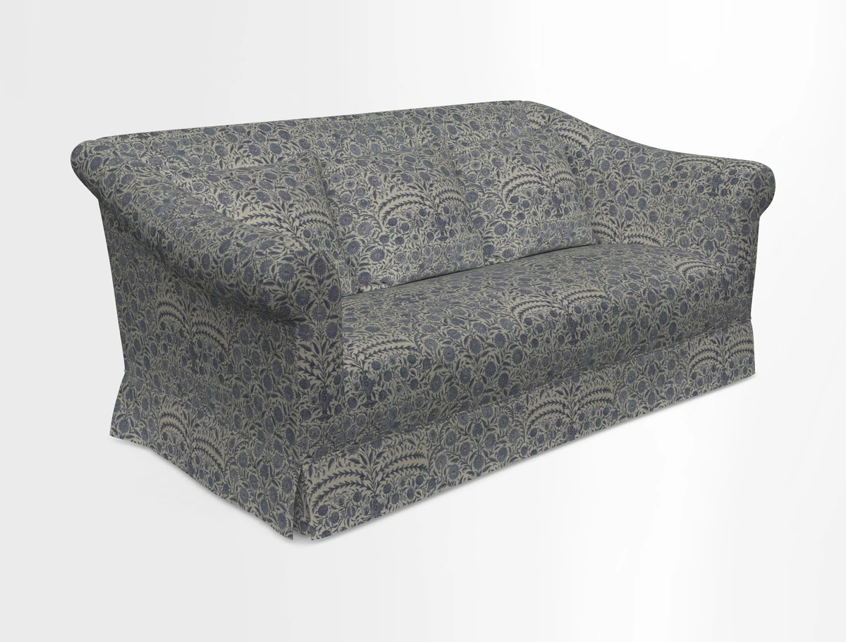 Turnberry 3 seater sofa in Contour Lines Berry with scatters in Frond Stripe Small Berry
