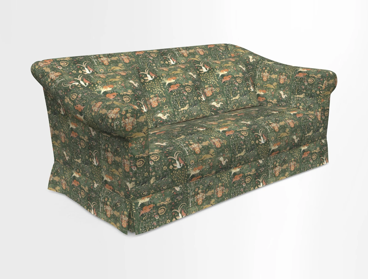 Turnberry 3 seater sofa in Contour Lines Berry with scatters in Frond Stripe Small Berry