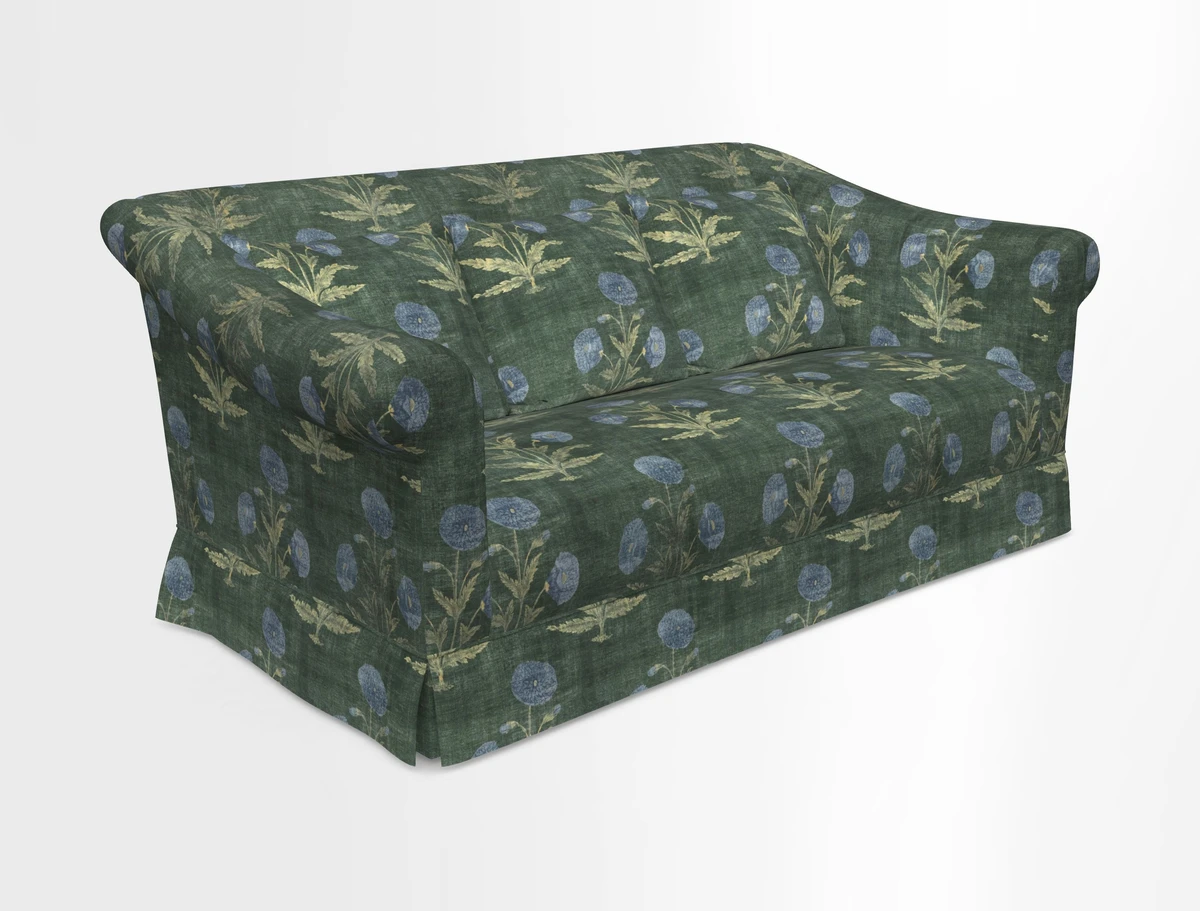Turnberry 3 seater sofa in Contour Lines Berry with scatters in Frond Stripe Small Berry