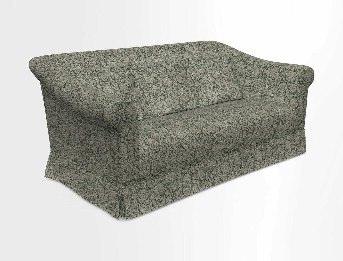 Turnberry 3 seater sofa in Contour Lines Berry with scatters in Frond Stripe Small Berry