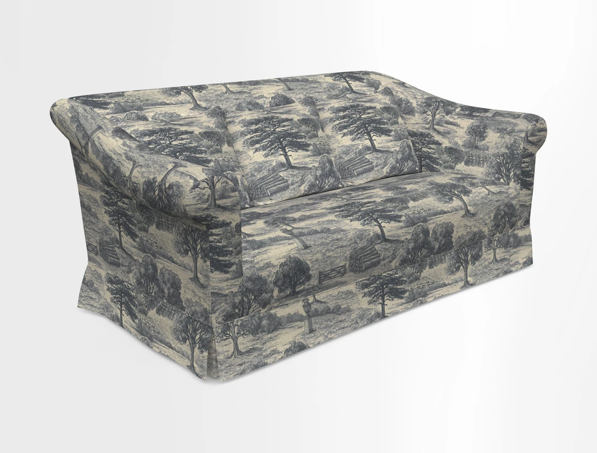 Turnberry 3 seater sofa in Contour Lines Berry with scatters in Frond Stripe Small Berry