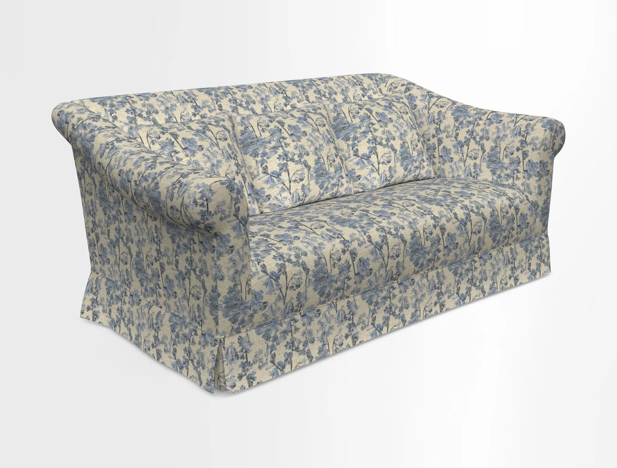 Turnberry 3 seater sofa in Contour Lines Berry with scatters in Frond Stripe Small Berry