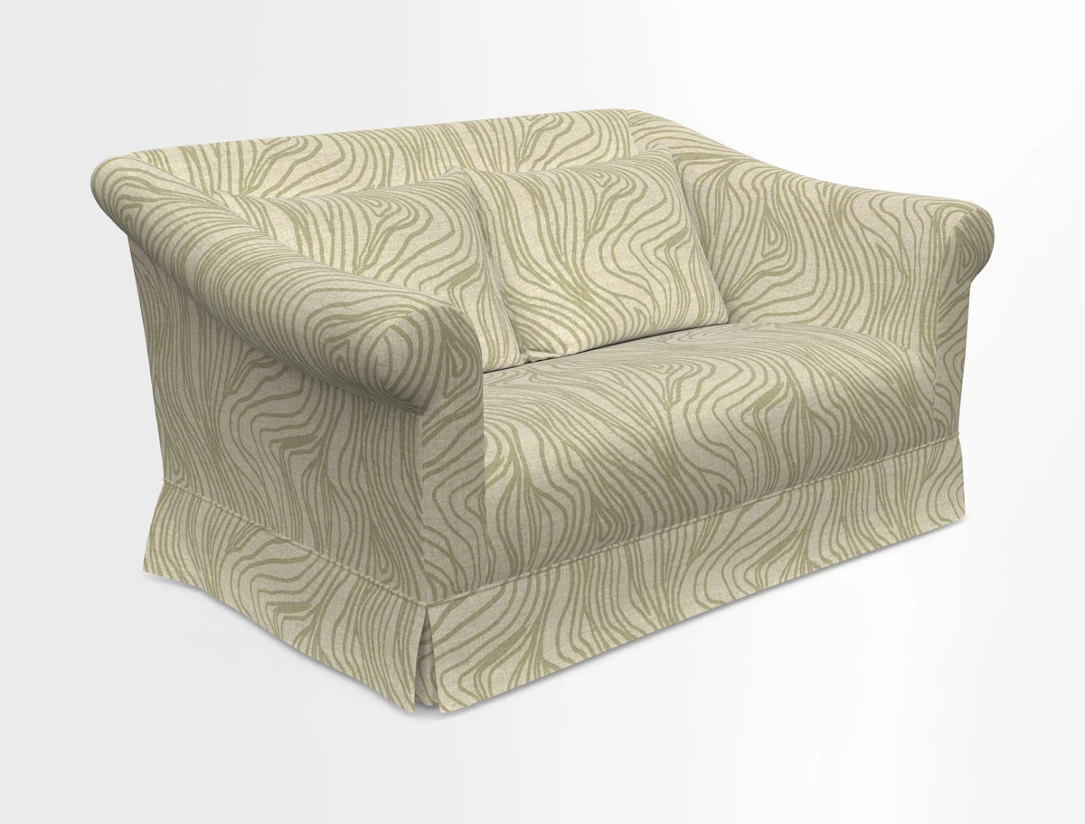 Turnberry 3 seater sofa in Contour Lines Berry with scatters in Frond Stripe Small Berry