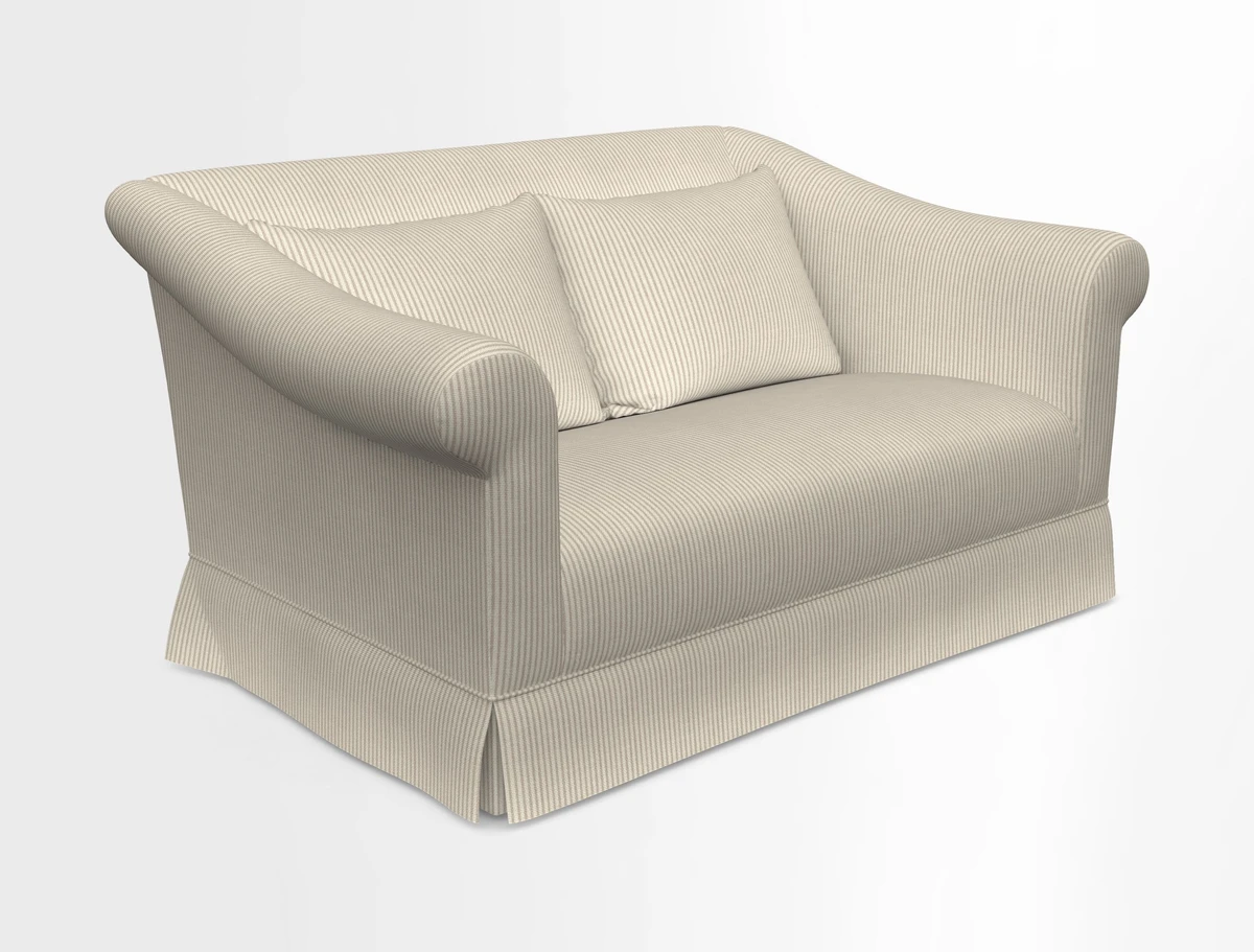 Turnberry 3 seater sofa in Contour Lines Berry with scatters in Frond Stripe Small Berry