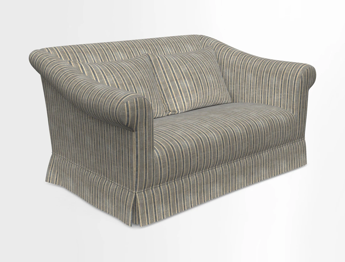 Turnberry 3 seater sofa in Contour Lines Berry with scatters in Frond Stripe Small Berry