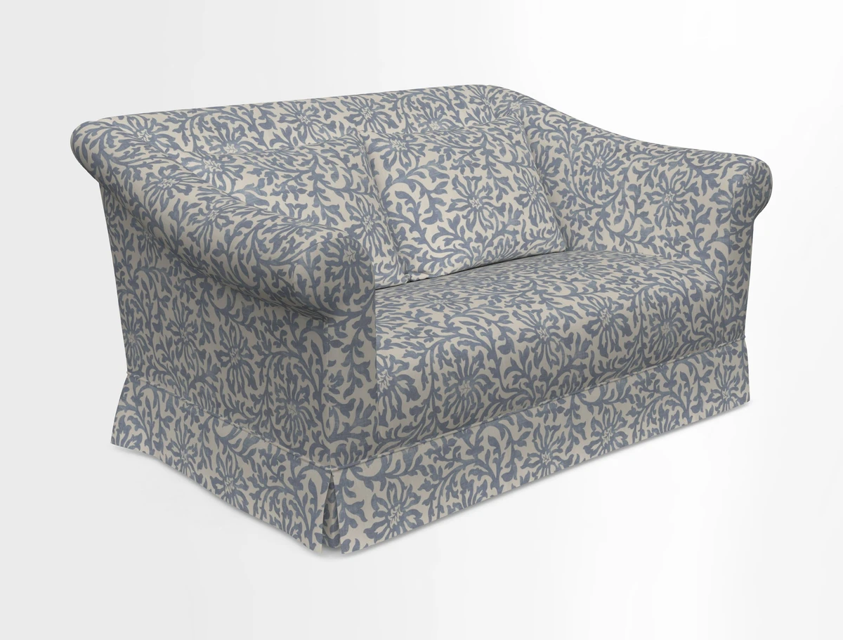 Turnberry 3 seater sofa in Contour Lines Berry with scatters in Frond Stripe Small Berry
