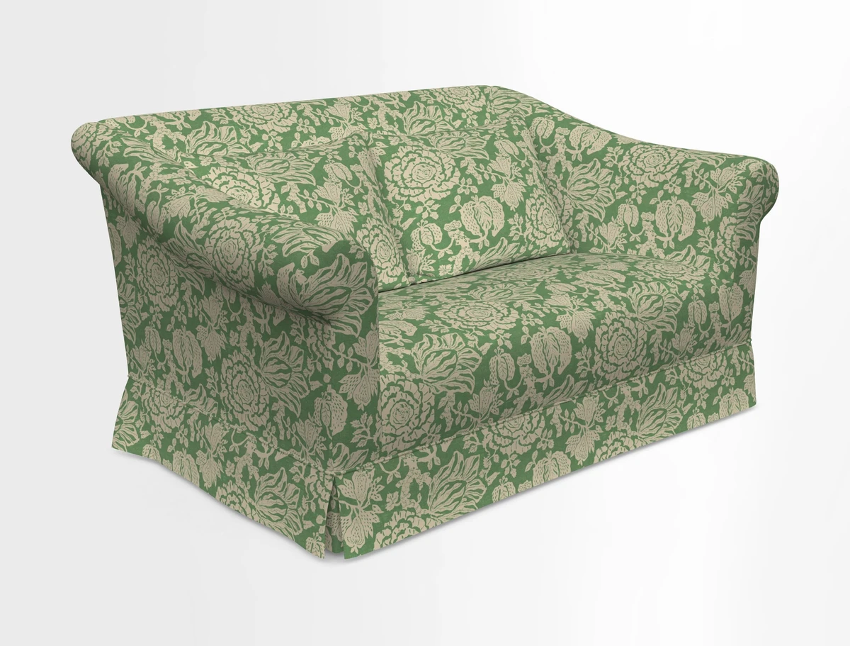 Turnberry 3 seater sofa in Contour Lines Berry with scatters in Frond Stripe Small Berry