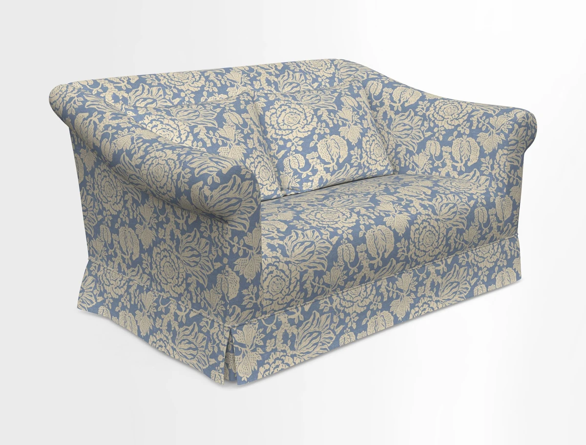 Turnberry 3 seater sofa in Contour Lines Berry with scatters in Frond Stripe Small Berry