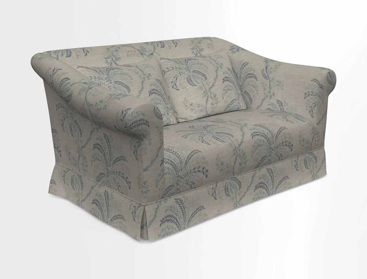 Turnberry 3 seater sofa in Contour Lines Berry with scatters in Frond Stripe Small Berry