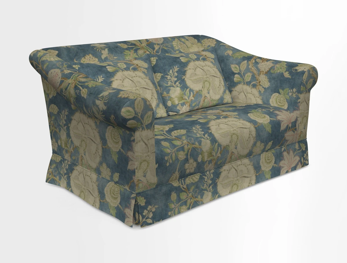 Turnberry 3 seater sofa in Contour Lines Berry with scatters in Frond Stripe Small Berry