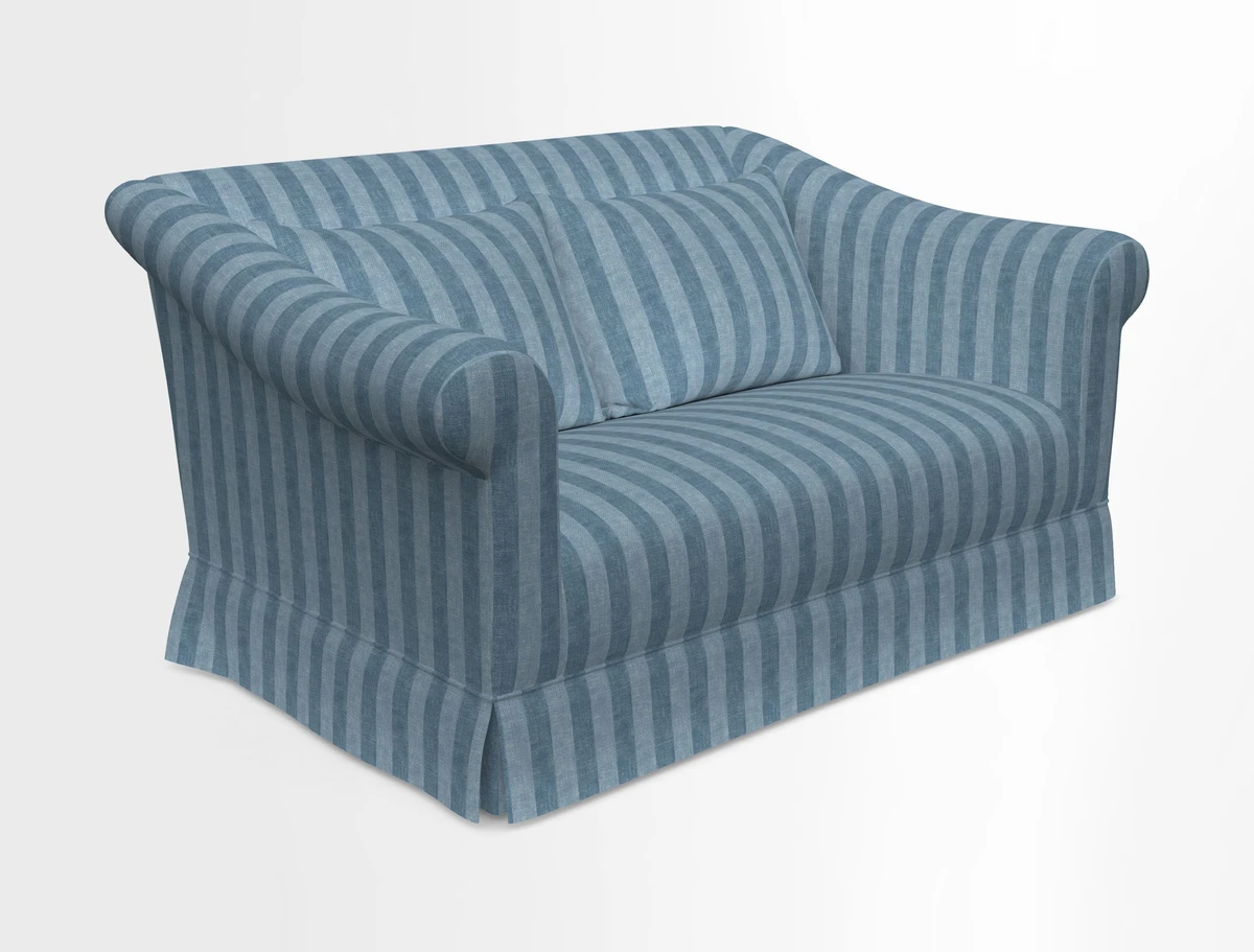 Turnberry 3 seater sofa in Contour Lines Berry with scatters in Frond Stripe Small Berry