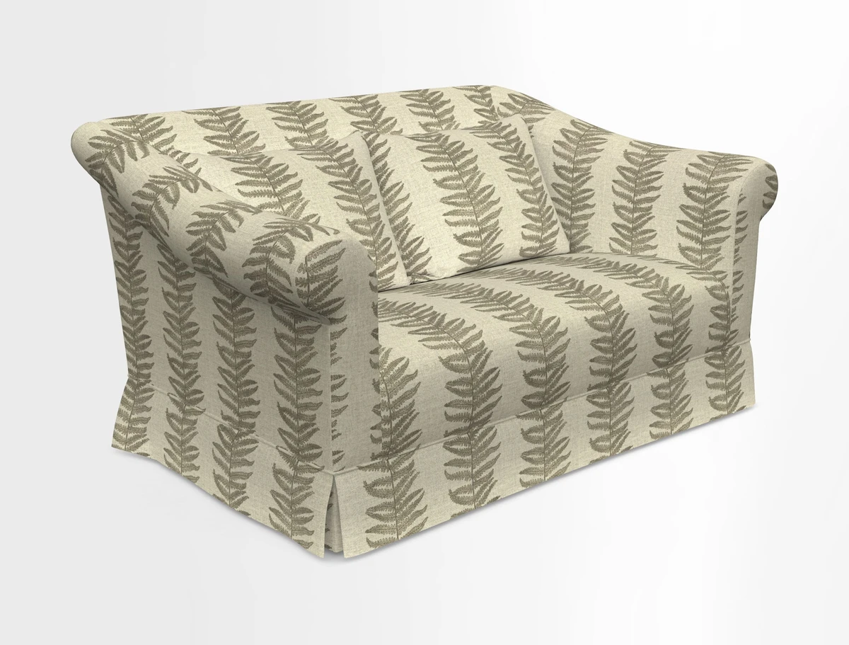 Turnberry 3 seater sofa in Contour Lines Berry with scatters in Frond Stripe Small Berry