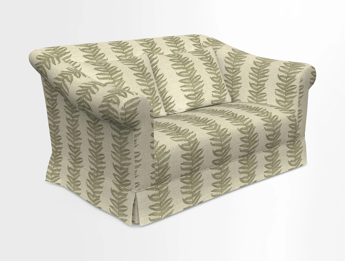 Turnberry 3 seater sofa in Contour Lines Berry with scatters in Frond Stripe Small Berry