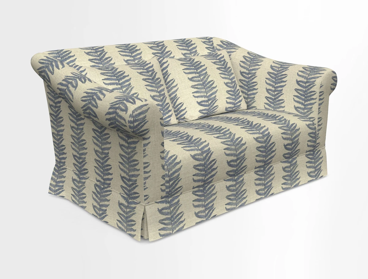 Turnberry 3 seater sofa in Contour Lines Berry with scatters in Frond Stripe Small Berry