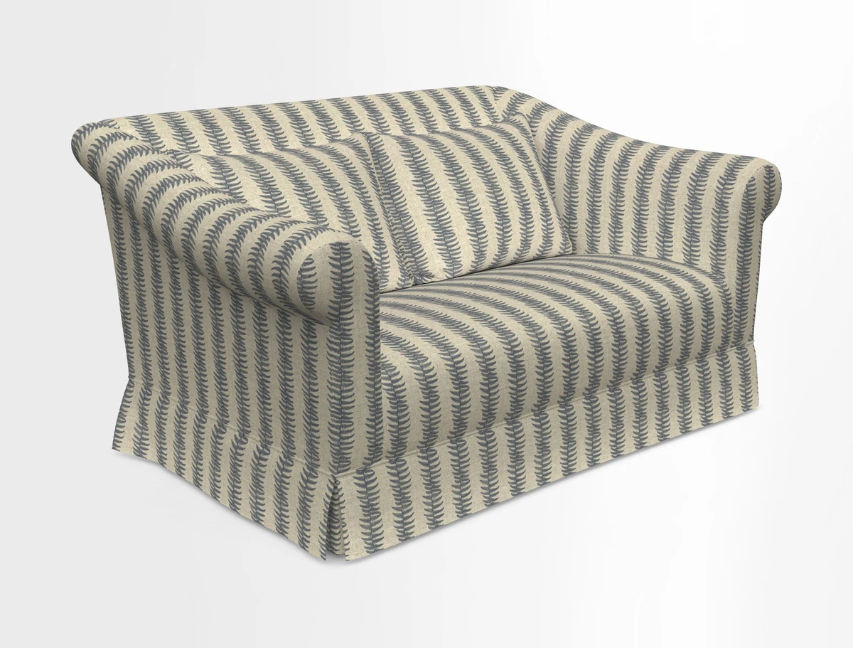 Turnberry 3 seater sofa in Contour Lines Berry with scatters in Frond Stripe Small Berry
