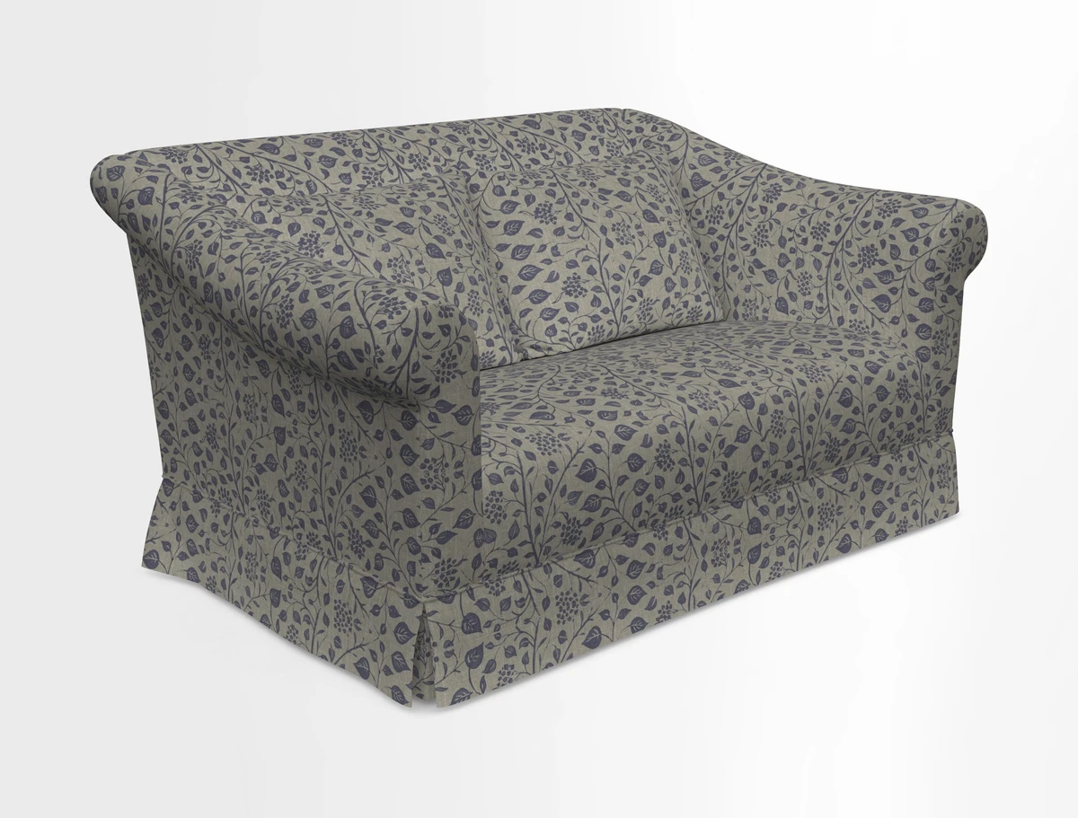 Turnberry 3 seater sofa in Contour Lines Berry with scatters in Frond Stripe Small Berry