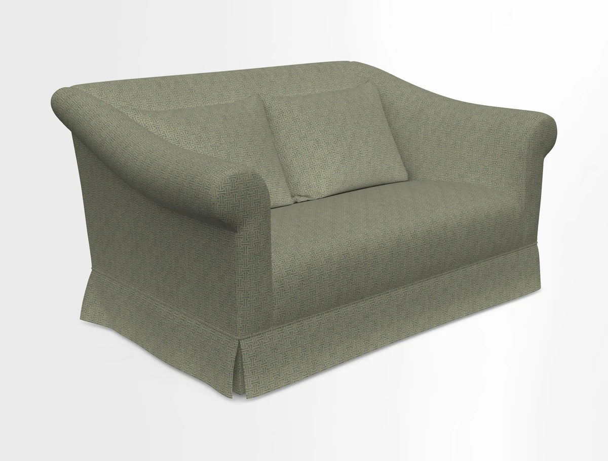 Turnberry 3 seater sofa in Contour Lines Berry with scatters in Frond Stripe Small Berry