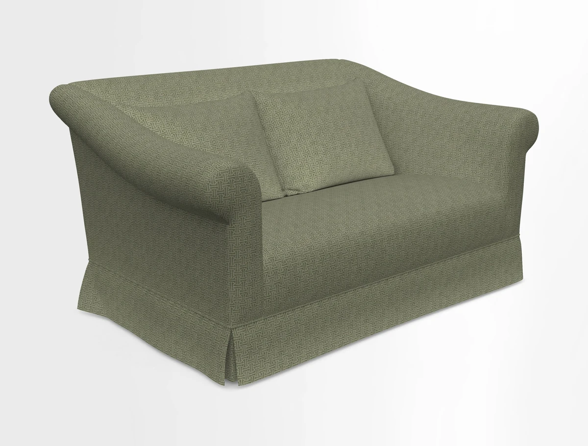 Turnberry 3 seater sofa in Contour Lines Berry with scatters in Frond Stripe Small Berry