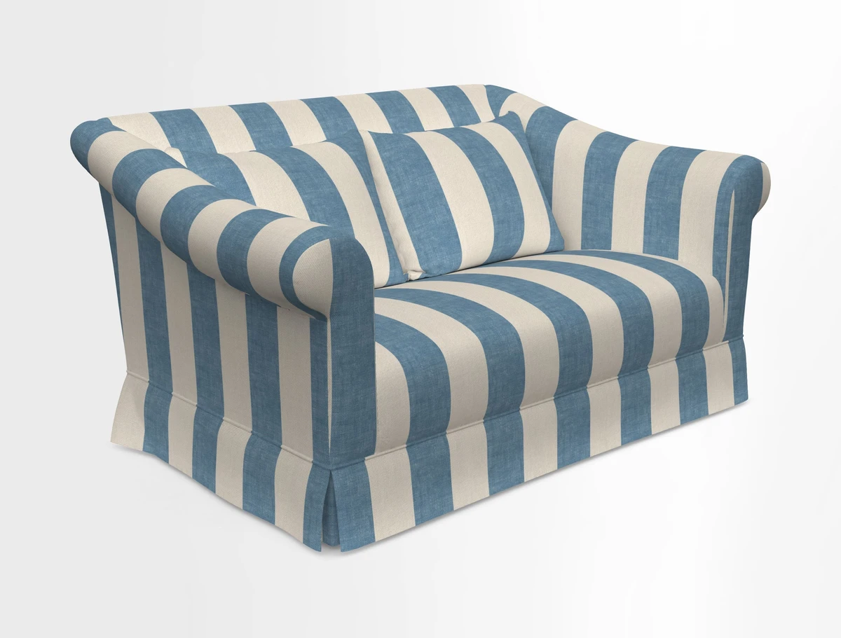 Turnberry 3 seater sofa in Contour Lines Berry with scatters in Frond Stripe Small Berry