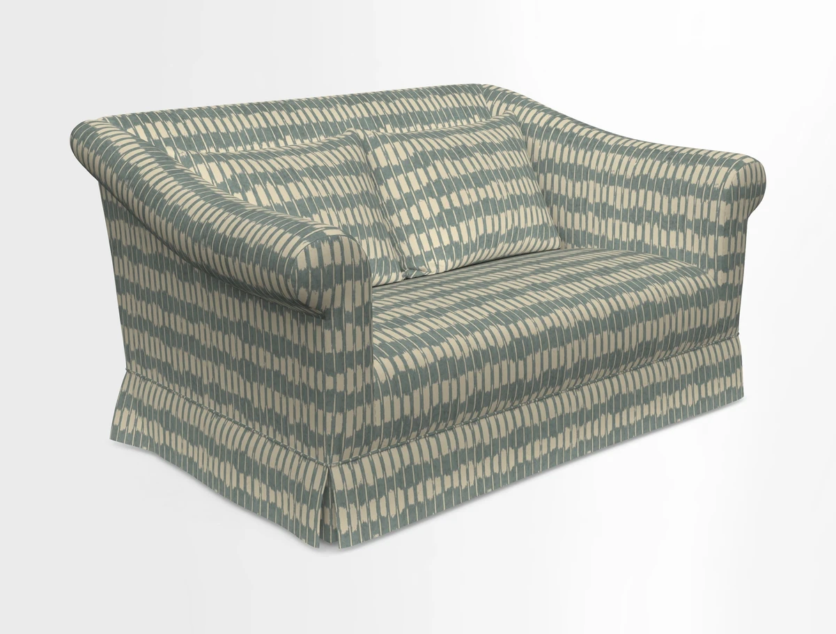 Turnberry 3 seater sofa in Contour Lines Berry with scatters in Frond Stripe Small Berry