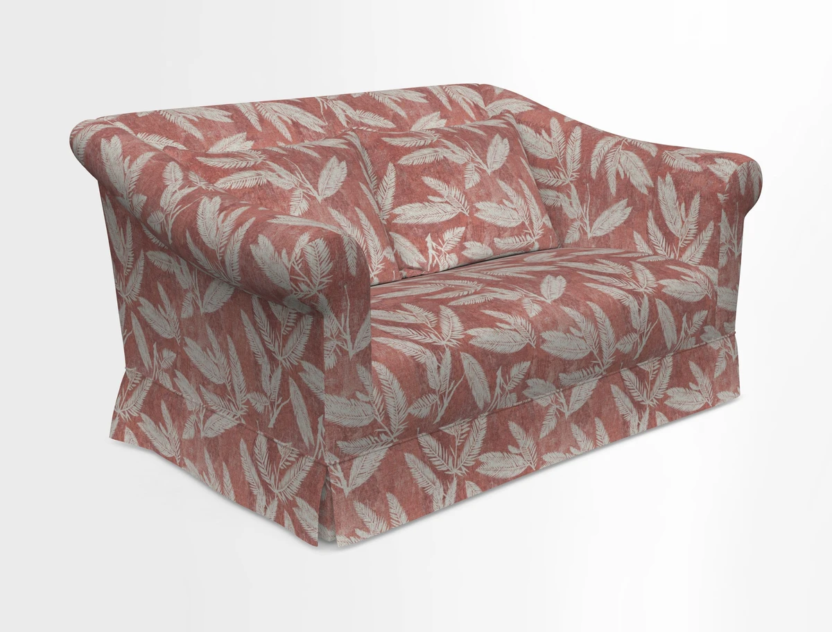 Turnberry 3 seater sofa in Contour Lines Berry with scatters in Frond Stripe Small Berry