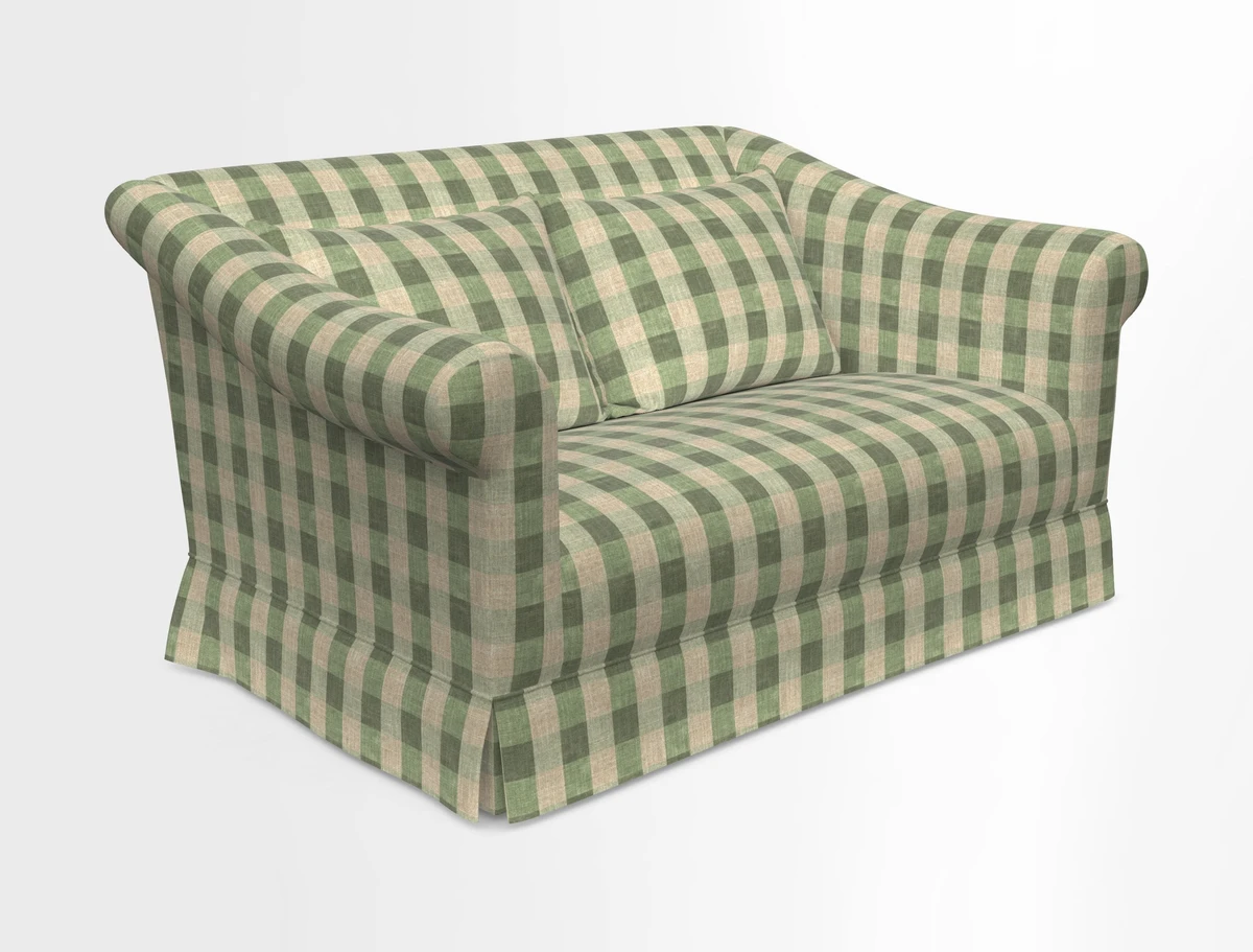 Turnberry 3 seater sofa in Contour Lines Berry with scatters in Frond Stripe Small Berry