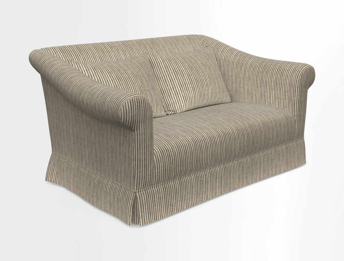 Turnberry 3 seater sofa in Contour Lines Berry with scatters in Frond Stripe Small Berry