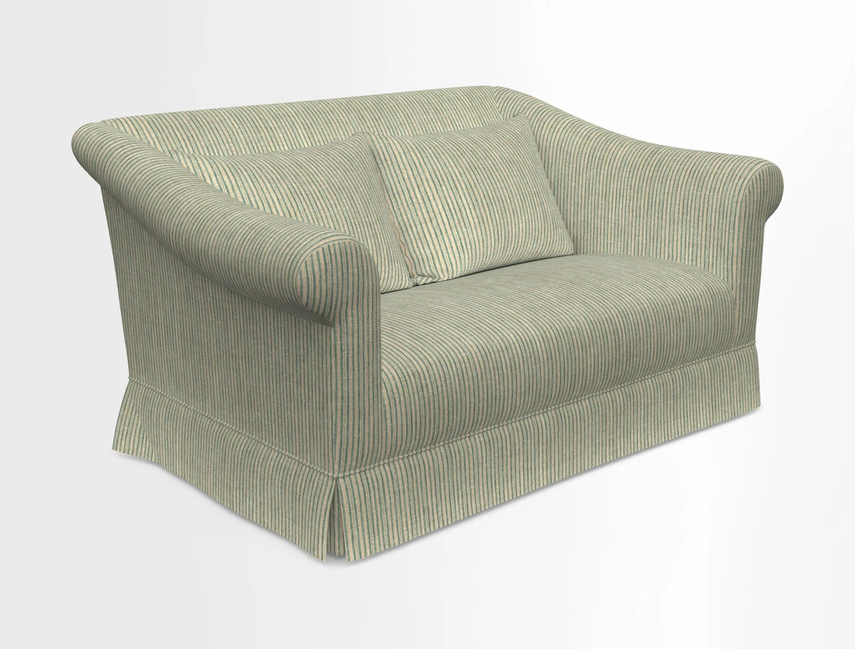 Turnberry 3 seater sofa in Contour Lines Berry with scatters in Frond Stripe Small Berry
