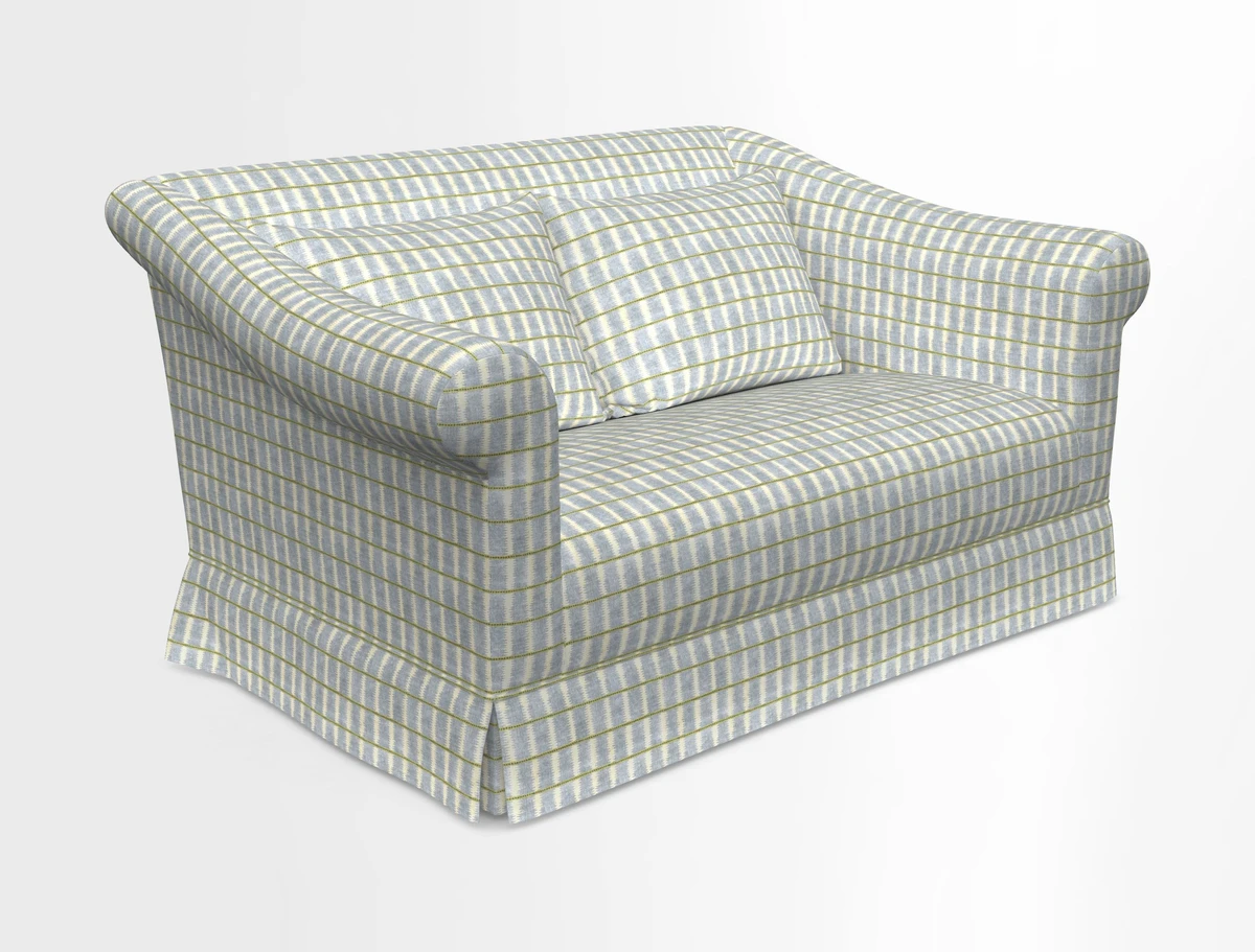 Turnberry 3 seater sofa in Contour Lines Berry with scatters in Frond Stripe Small Berry