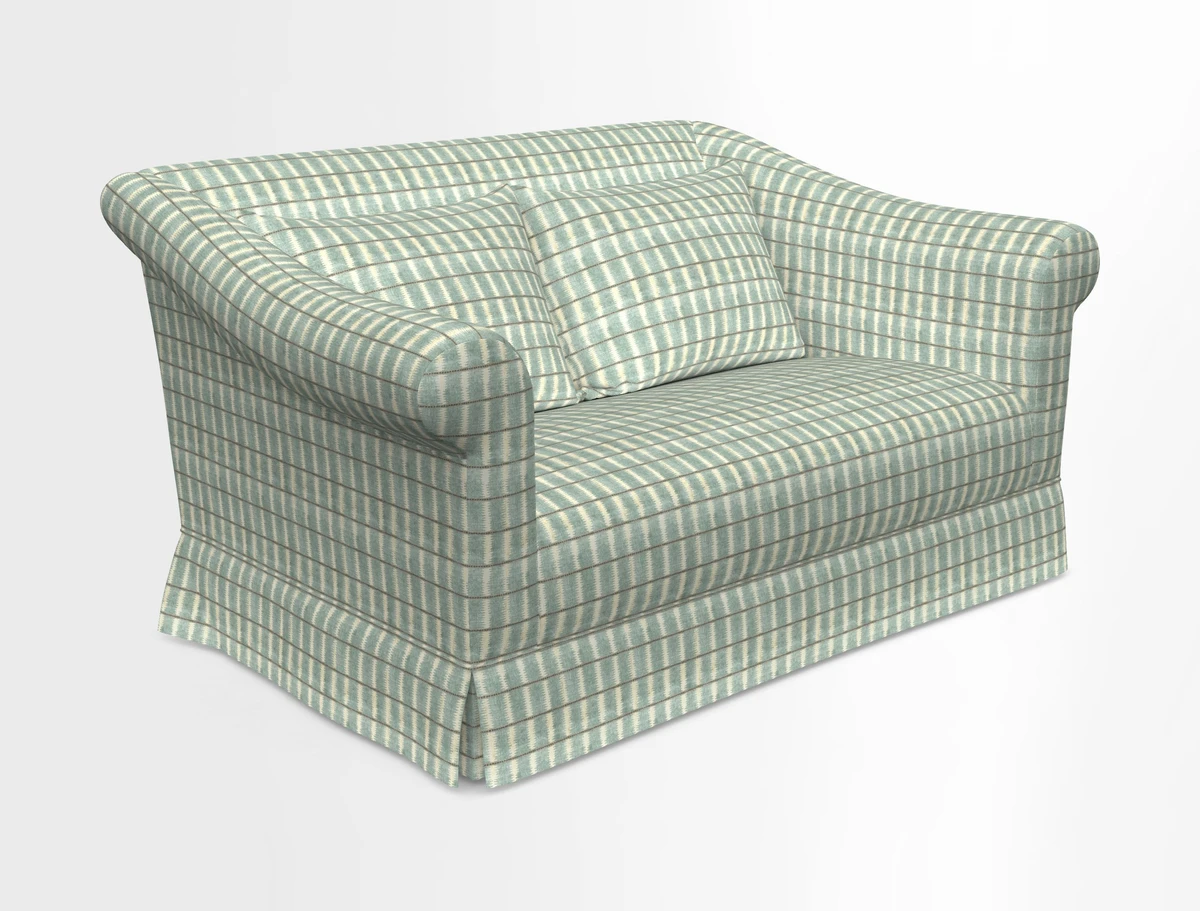 Turnberry 3 seater sofa in Contour Lines Berry with scatters in Frond Stripe Small Berry