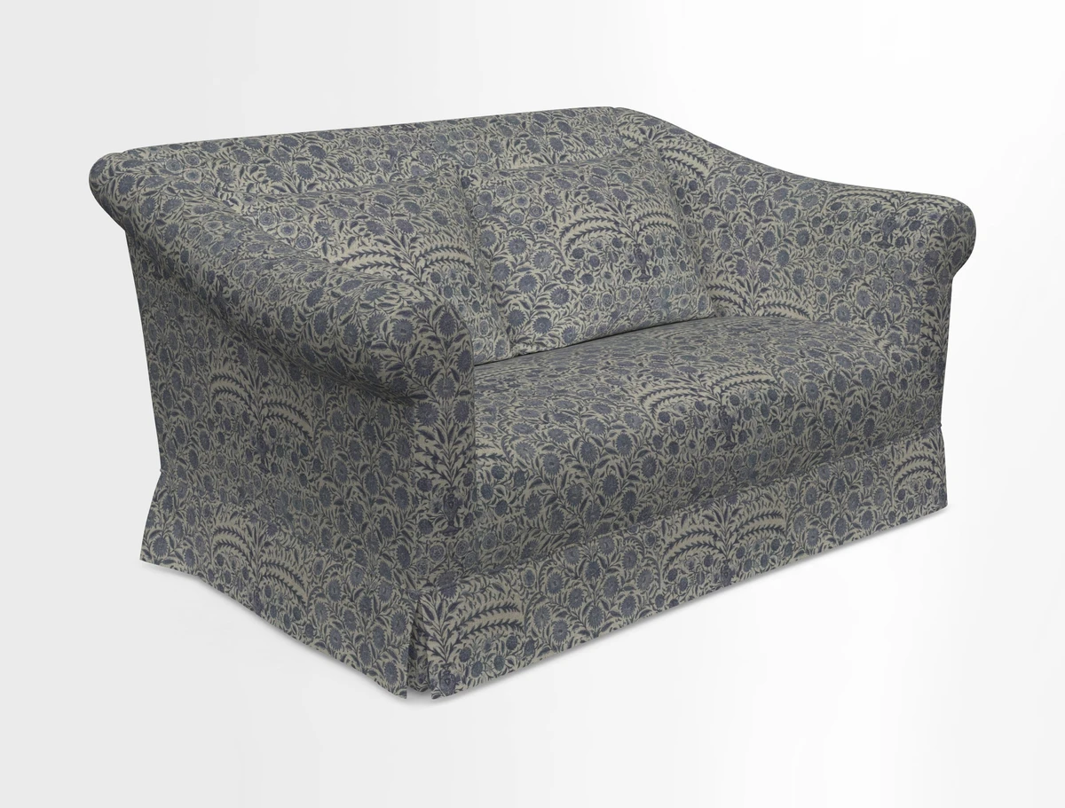 Turnberry 3 seater sofa in Contour Lines Berry with scatters in Frond Stripe Small Berry