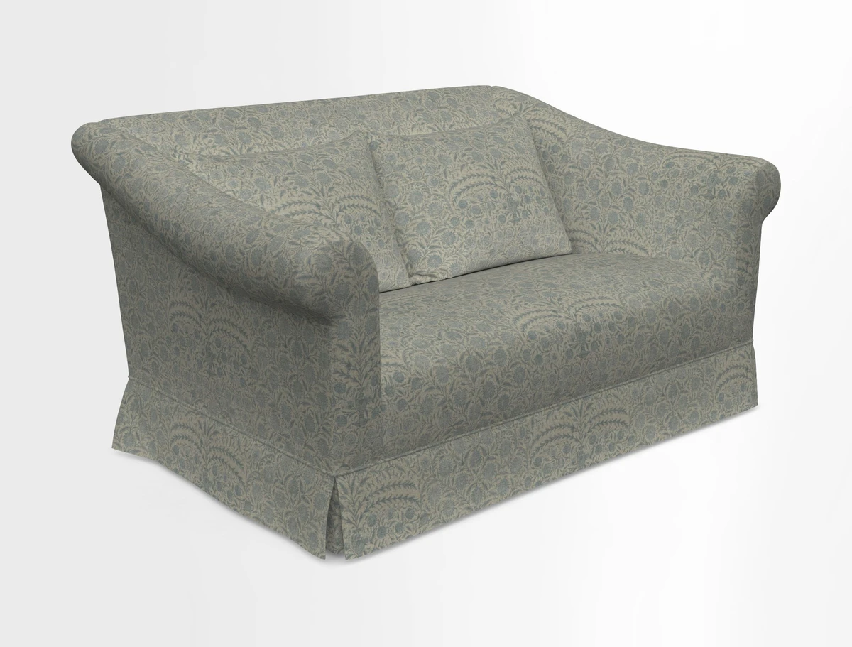 Turnberry 3 seater sofa in Contour Lines Berry with scatters in Frond Stripe Small Berry