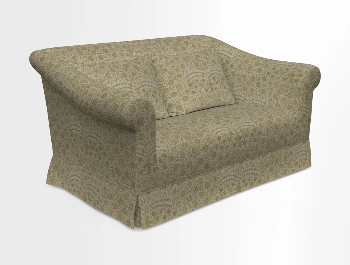 Turnberry 3 seater sofa in Contour Lines Berry with scatters in Frond Stripe Small Berry