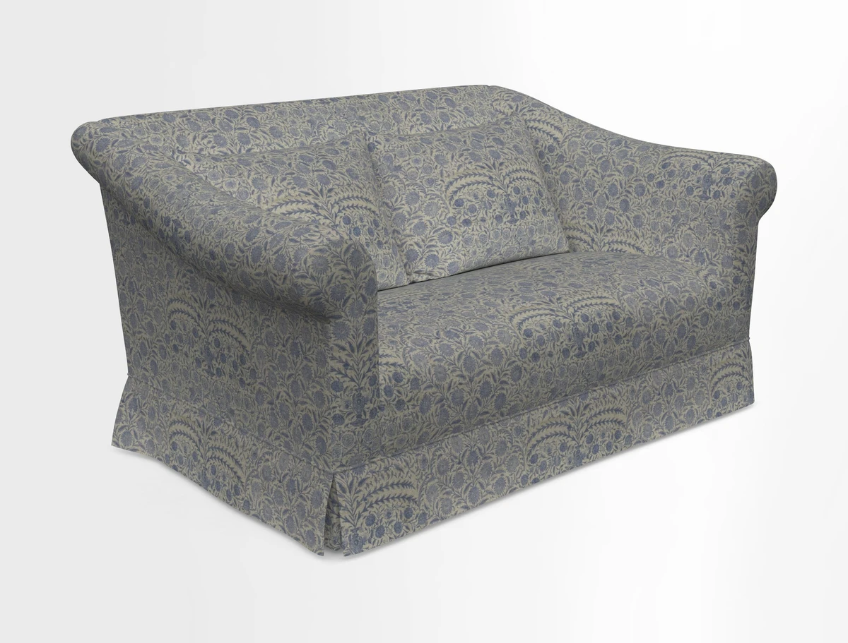 Turnberry 3 seater sofa in Contour Lines Berry with scatters in Frond Stripe Small Berry