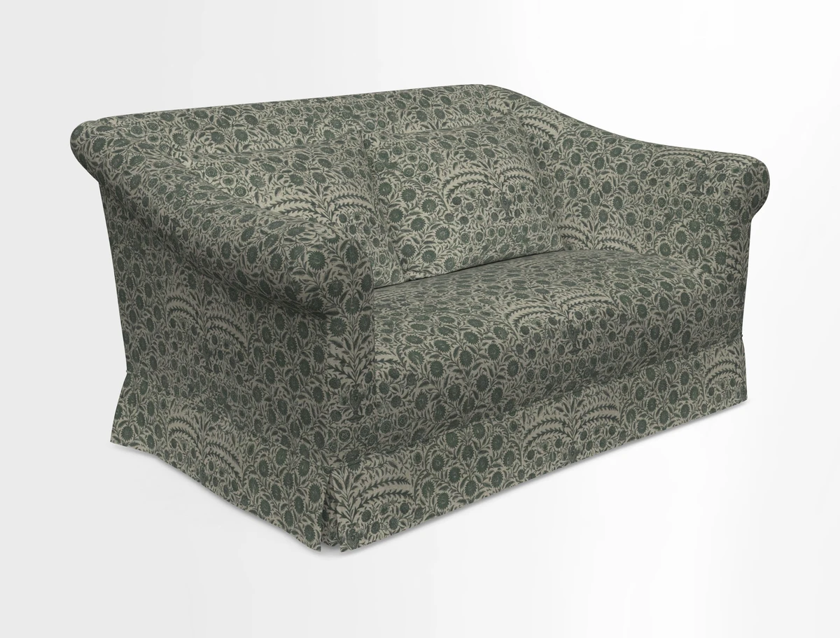 Turnberry 3 seater sofa in Contour Lines Berry with scatters in Frond Stripe Small Berry