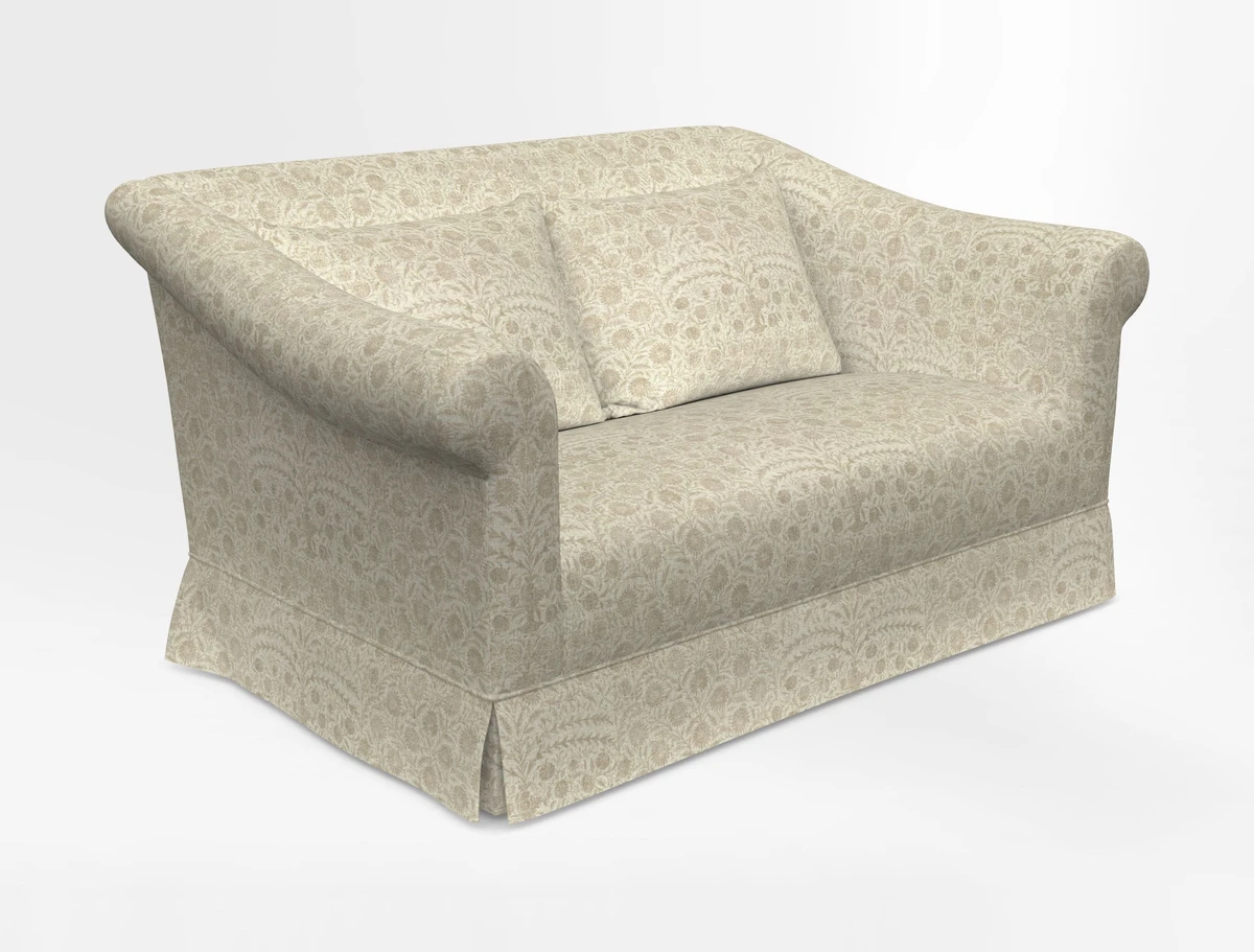 Turnberry 3 seater sofa in Contour Lines Berry with scatters in Frond Stripe Small Berry