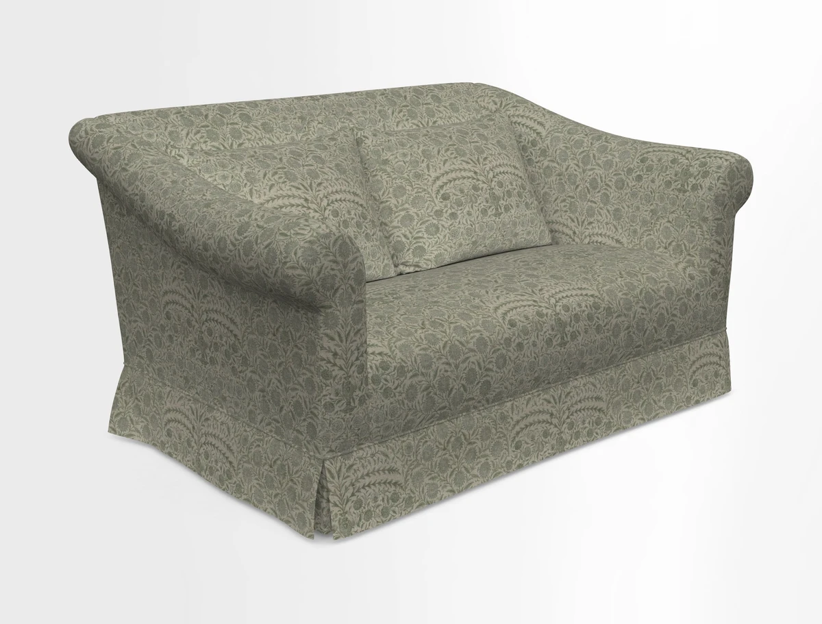 Turnberry 3 seater sofa in Contour Lines Berry with scatters in Frond Stripe Small Berry