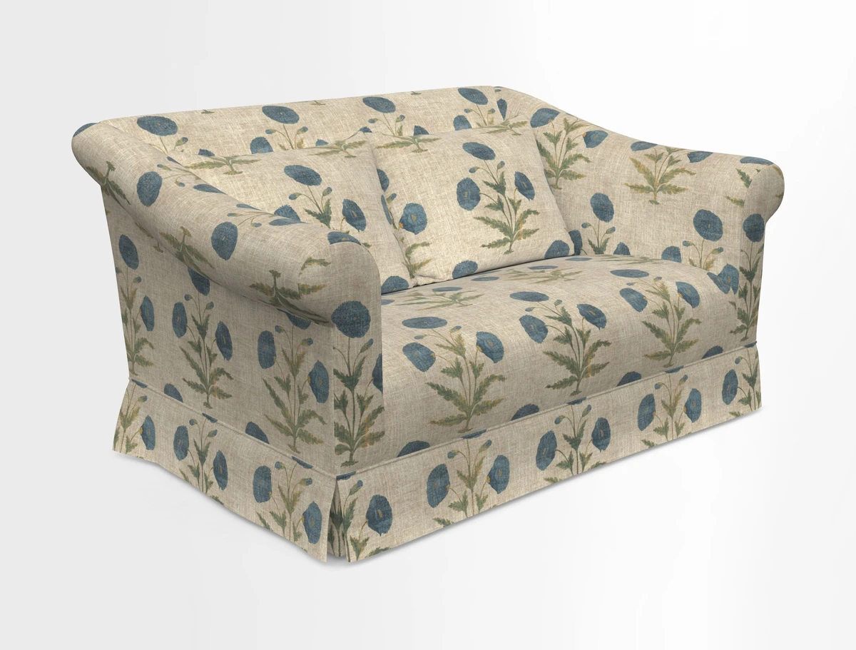 Turnberry 3 seater sofa in Contour Lines Berry with scatters in Frond Stripe Small Berry