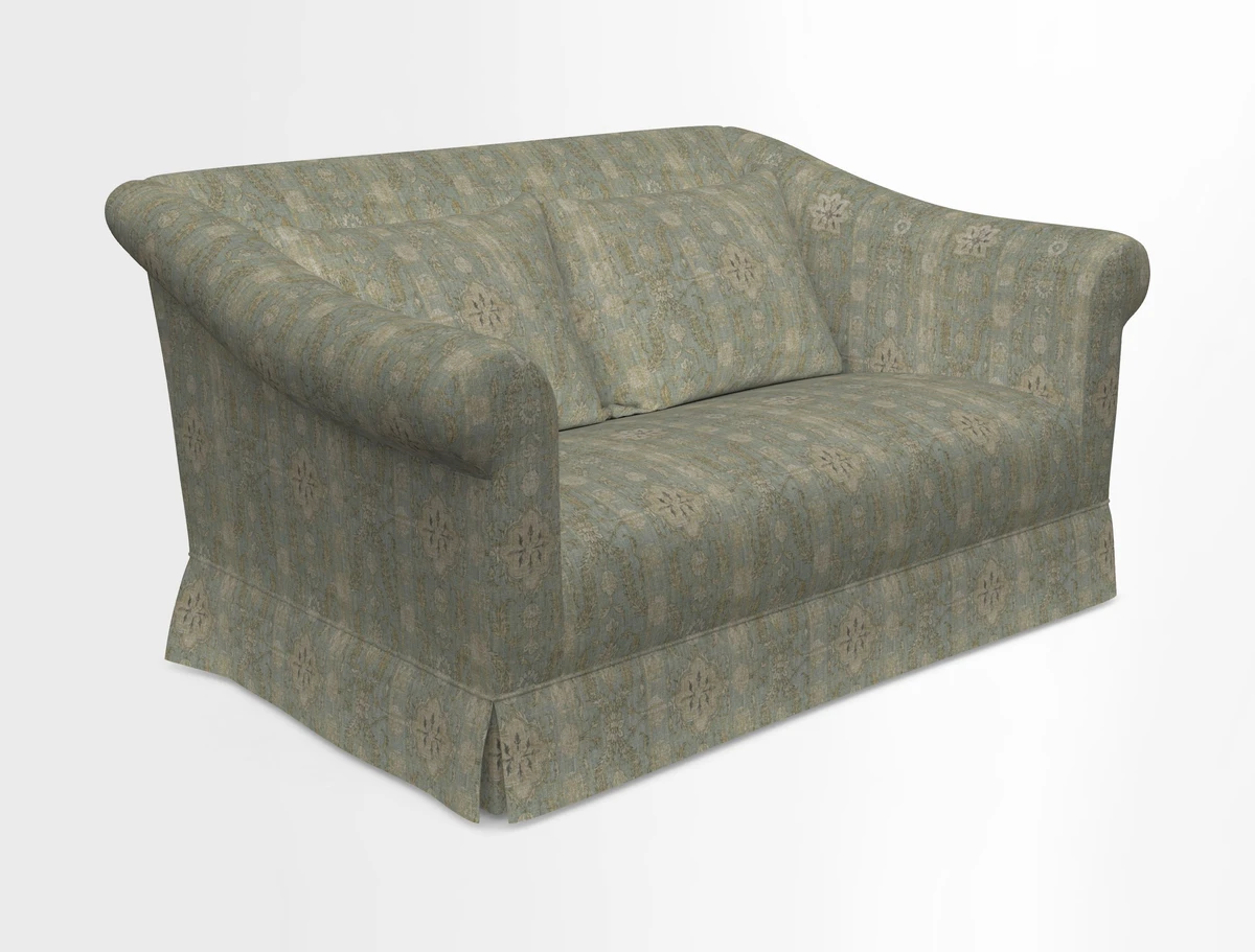 Turnberry 3 seater sofa in Contour Lines Berry with scatters in Frond Stripe Small Berry