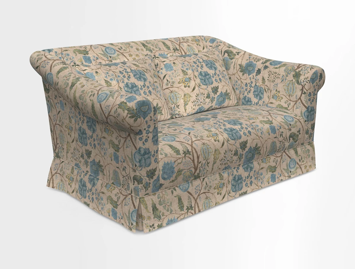 Turnberry 3 seater sofa in Contour Lines Berry with scatters in Frond Stripe Small Berry