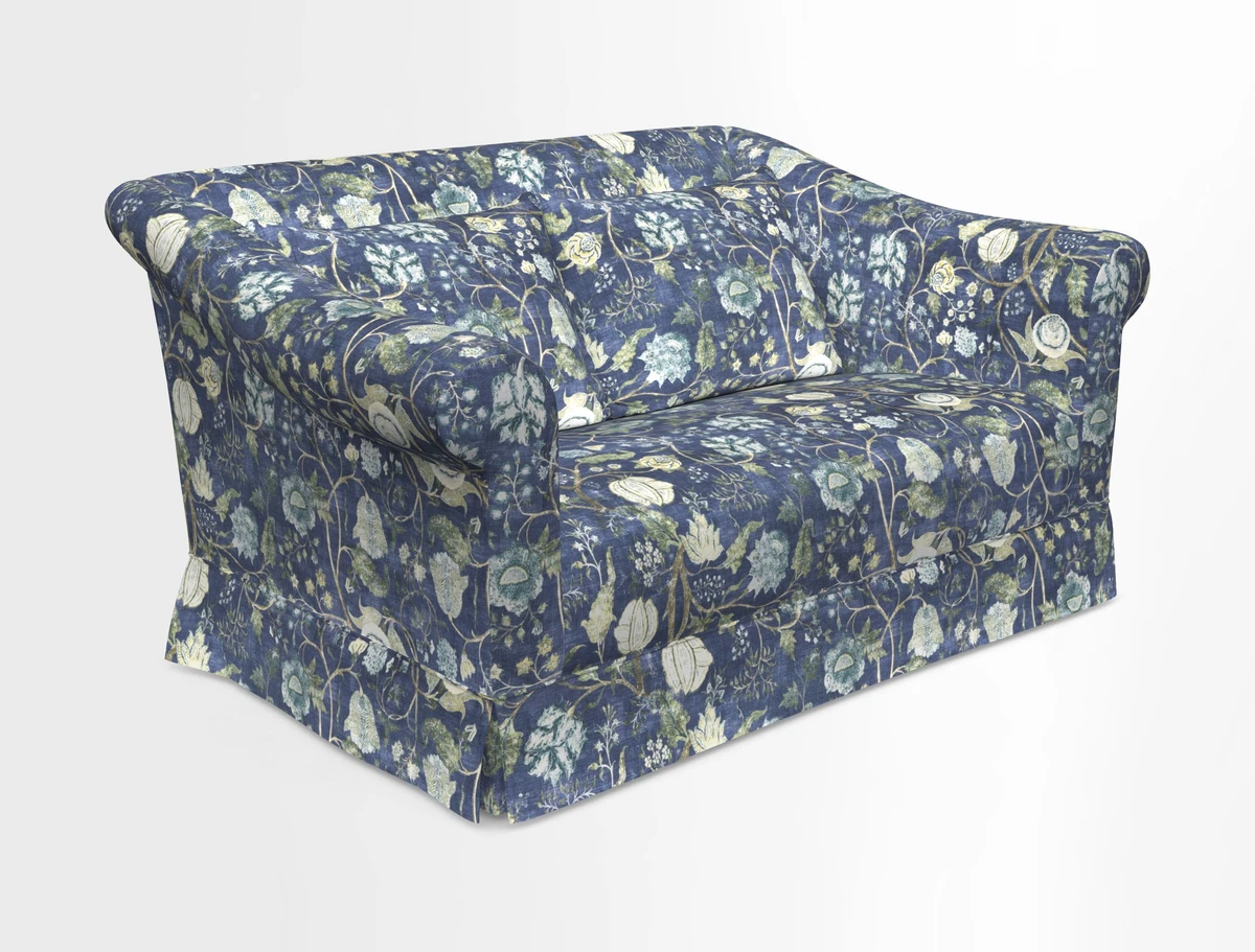 Turnberry 3 seater sofa in Contour Lines Berry with scatters in Frond Stripe Small Berry