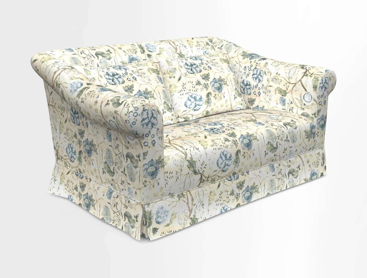 Turnberry 3 seater sofa in Contour Lines Berry with scatters in Frond Stripe Small Berry