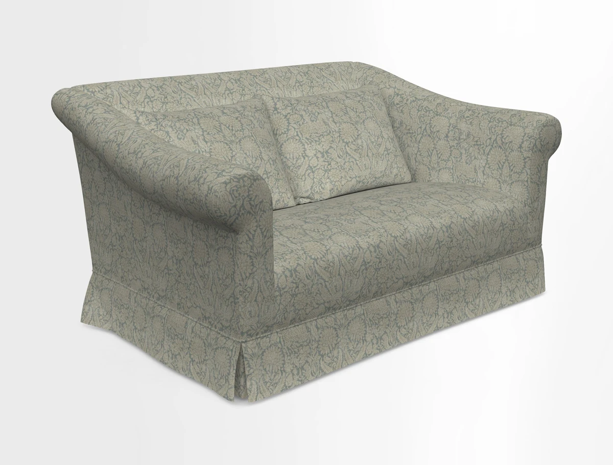 Turnberry 3 seater sofa in Contour Lines Berry with scatters in Frond Stripe Small Berry