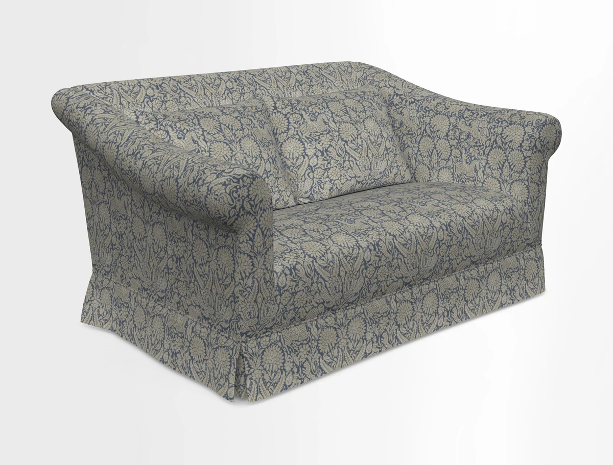 Turnberry 3 seater sofa in Contour Lines Berry with scatters in Frond Stripe Small Berry